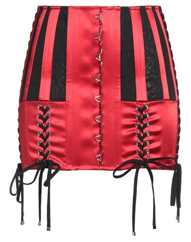 Dolce & Gabbana Woman Mini Skirt Red Size 10 Acetate, Polyamide, Elastane In Red