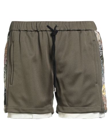 Children Of The Discordance Man Shorts & Bermuda Shorts Military Green Size 1 Polyester, Cotton In Green
