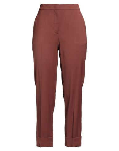 Pt Torino Woman Pants Brick Size 4 Polyester, Wool, Elastane In Brown
