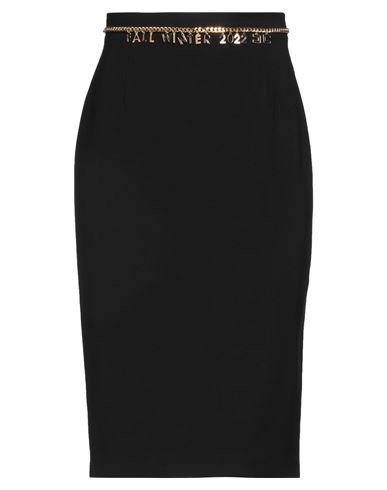 Elisabetta Franchi High Waist Back Slit Knee-length Skirts In Black