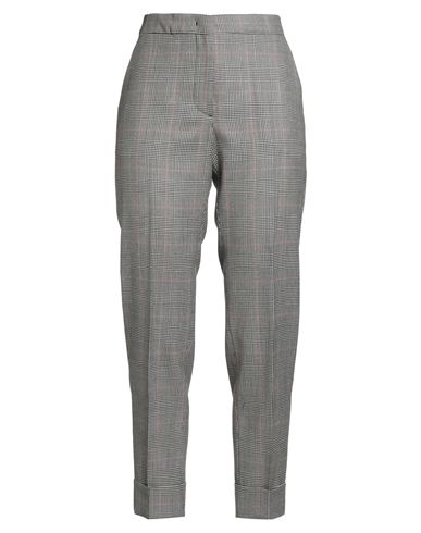 Pt Torino Woman Pants Black Size 12 Virgin Wool In Gray