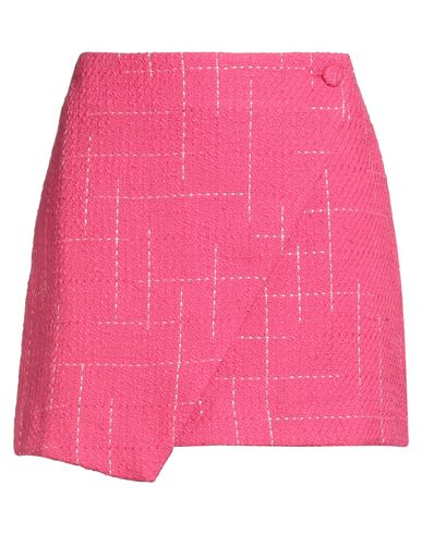 Saks Potts Woman Mini Skirt Fuchsia Size L Cotton, Viscose, Polyester, Polyamide In Pink