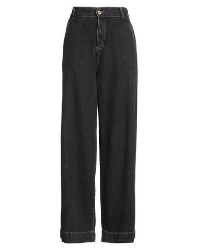 Liu •jo Woman Jeans Black Size 32 Cotton, Lyocell In Black