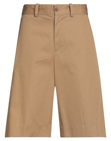 Maison Kitsuné Man Shorts & Bermuda Shorts Camel Size 32 Cotton In Brown