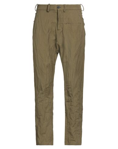 Masnada Man Pants Military Green Size 36 Cotton, Wool, Metallic Fiber In Green