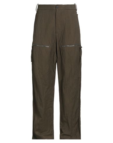 Masnada Man Pants Khaki Size 32 Cotton, Wool, Metallic Fiber In Brown