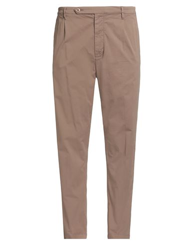 Guess Man Pants Khaki Size 38w-30l Cotton, Elastane In Brown