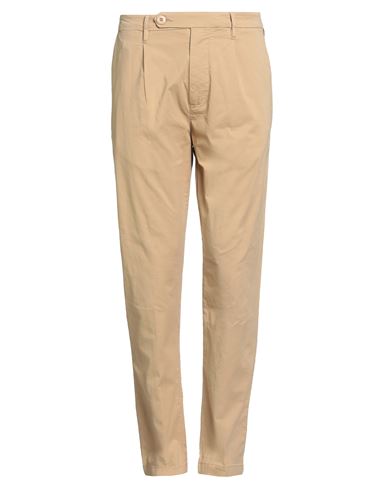 Guess Man Pants Beige Size 31w-30l Cotton, Elastane In Nude