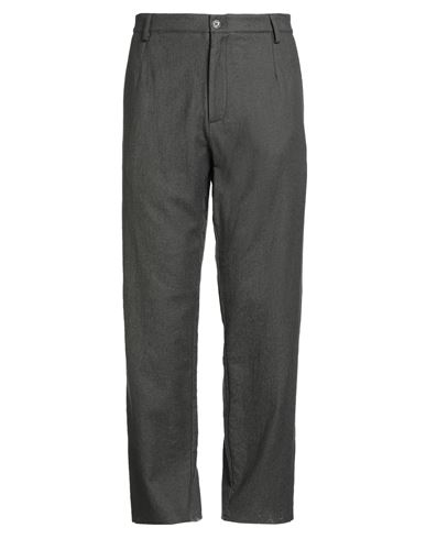 Masnada Man Pants Grey Size 38 Wool, Linen In Gray