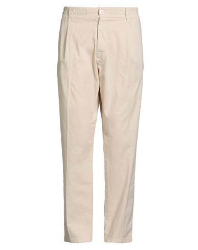 Guess Man Pants Beige Size 38w-30l Cotton, Elastane In Neutral