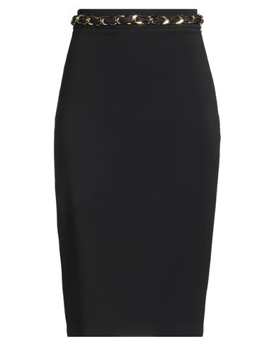 Elisabetta Franchi Woman Midi Skirt Black Size 2 Polyester, Elastane In Black