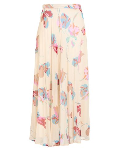Icona Woman Maxi Skirt Cream Size 6 Polyester In Neutral