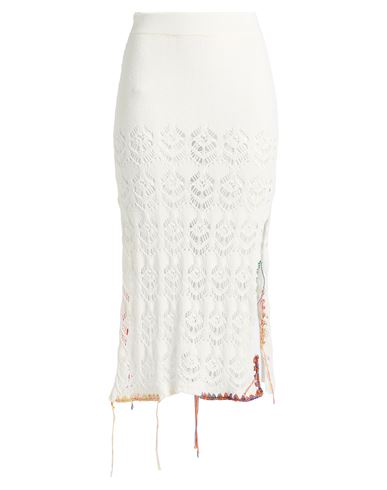 Gaelle Paris Gaëlle Paris Woman Midi Skirt Off White Size 0 Cotton, Acrylic