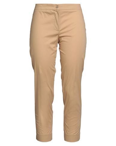 Maria Bellentani Woman Pants Sand Size 12 Cotton, Elastane