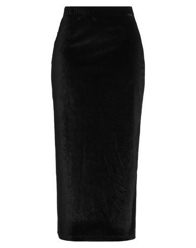 The Abito Milano Woman Midi Skirt Black Size 8 Polyester, Elastane In Black