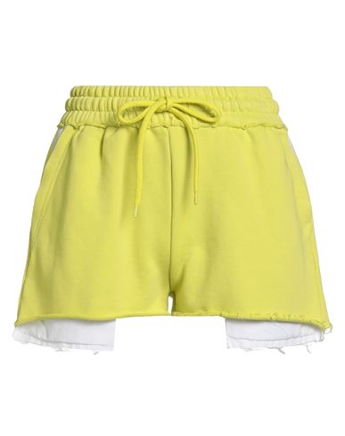 Gaelle Paris Gaëlle Paris Woman Shorts & Bermuda Shorts Lime Green Size 1 Cotton, Polyester