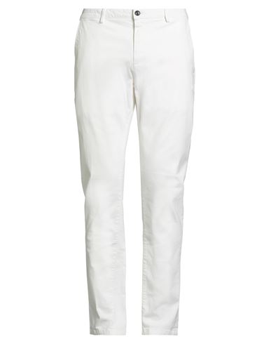 Yan Simmon Man Pants White Size 38 Cotton, Elastane In White