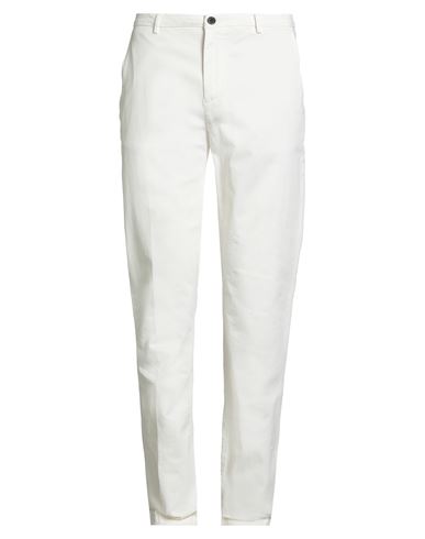 No Lab Man Pants White Size 38 Cotton, Elastane In White