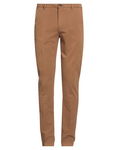 No Lab Man Pants Camel Size 40 Cotton, Elastane In Brown