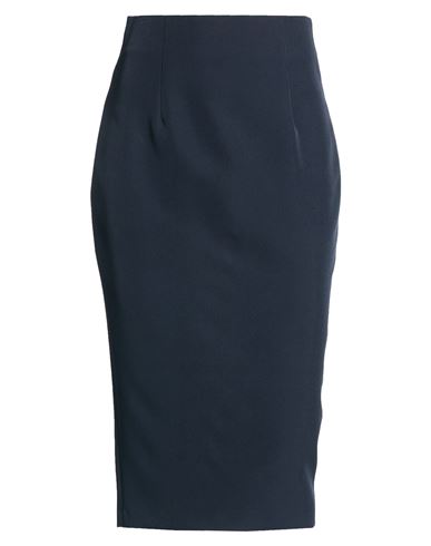 Compagnia Italiana Woman Midi Skirt Midnight Blue Size 12 Polyester, Elastane In Blue