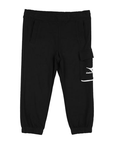 Diadora Toddler Boy Pants Black Size 6 Cotton, Polyester In Black