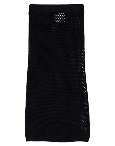 Nude Woman Midi Skirt Black Size 8 Cotton, Polyamide In Black