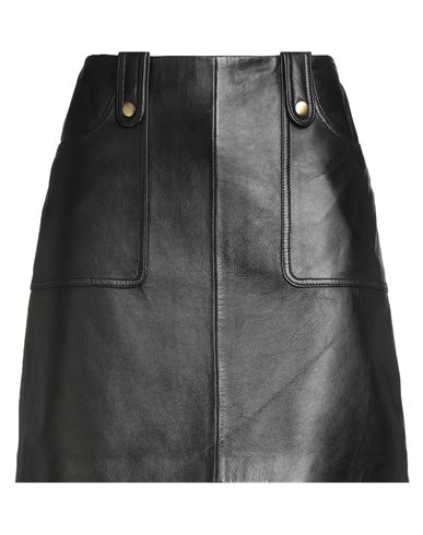 Liu •jo Woman Mini Skirt Dark Brown Size 8 Lambskin In Brown