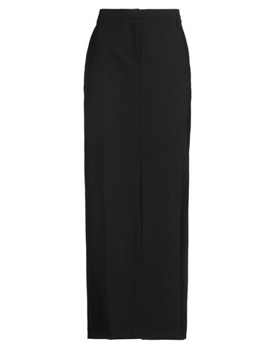 Herskind Woman Maxi Skirt Midnight Blue Size 8 Polyester, Virgin Wool, Elastane In Black