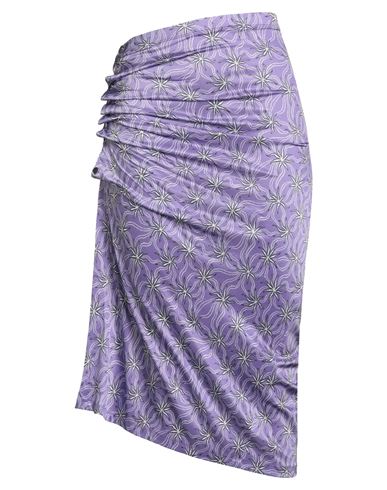 Rabanne Woman Midi Skirt Purple Size 10 Viscose, Elastane In Purple