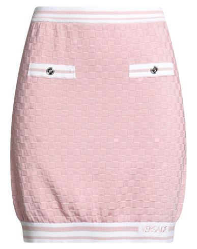 Versace Woman Mini Skirt Pink Size 8 Cotton, Viscose