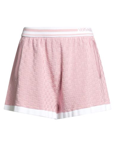 Versace Woman Shorts & Bermuda Shorts Pink Size 12 Cotton, Viscose In Pink