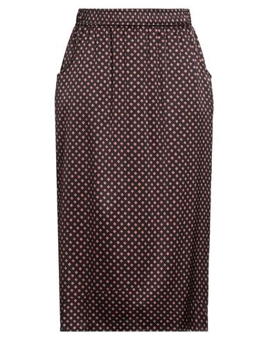 Momoní Woman Midi Skirt Black Size 6 Silk, Elastane