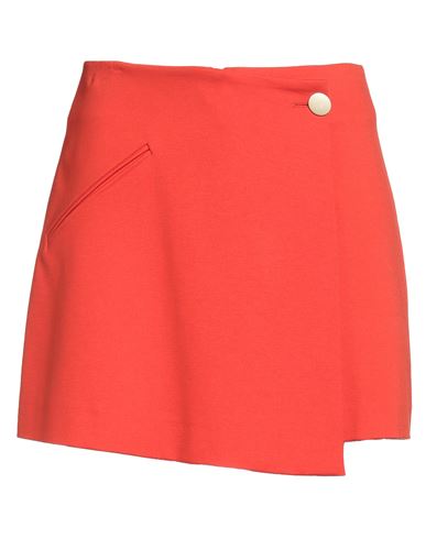 Suoli Woman Mini Skirt Tomato Red Size 4 Viscose, Polyamide, Elastane In Red