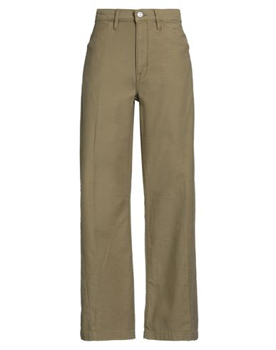 Frame Woman Pants Sage Green Size 32 Cotton In Brown