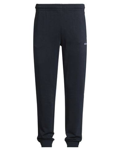 Diadora Man Pants Navy Size Xl Cotton, Polyester In Blue