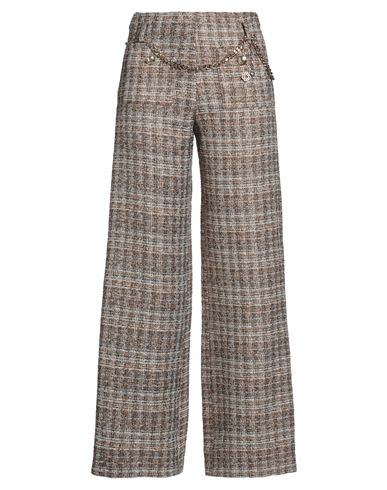 Maje Woman Pants Brown Size 10 Cotton, Viscose, Acrylic, Metallic Fiber, Polyamide In Brown