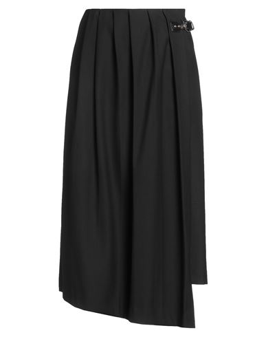 Maje Woman Midi Skirt Black Size 10 Recycled Polyester, Wool, Viscose, Elastane In Black