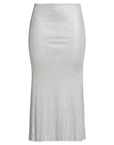 Majestic Filatures Woman Midi Skirt Light Grey Size 1 Viscose, Elastane In Gray