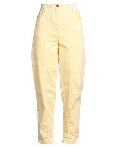 Rebel Queen By Liu •jo Woman Pants Yellow Size 10 Cotton, Elastane In Yellow
