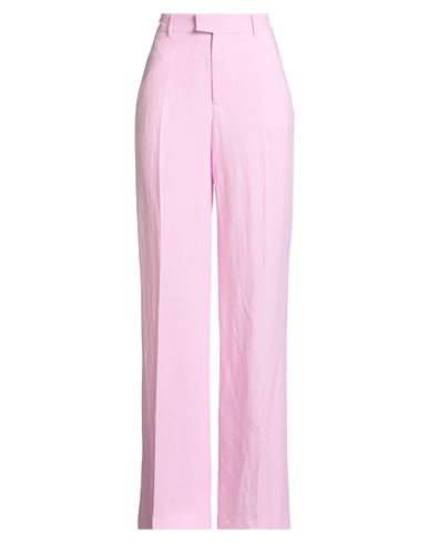 Berwich Woman Pants Pink Size 8 Viscose, Linen In Pink