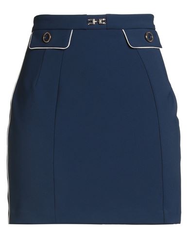 Elisabetta Franchi Woman Mini Skirt Blue Size 8 Polyester, Elastane In Blue