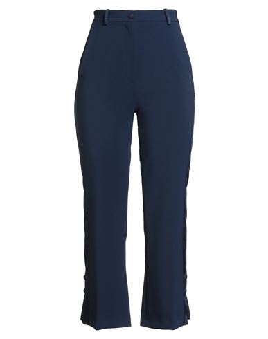 Elisabetta Franchi Woman Pants Blue Size 10 Polyester, Elastane In Blue