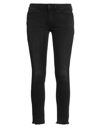 Ichi Woman Jeans Black Size 30 Cotton, Elastane In Multi