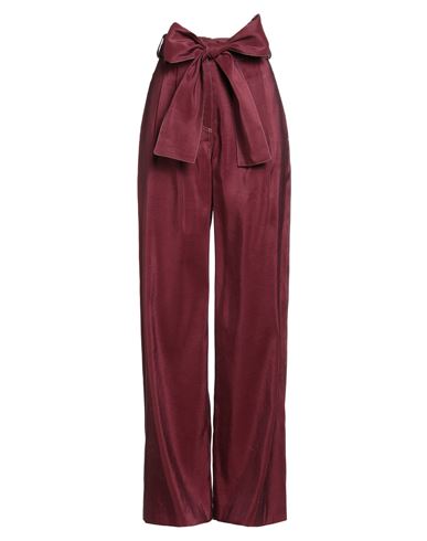 Valentino Garavani Woman Pants Burgundy Size 4 Silk In Red