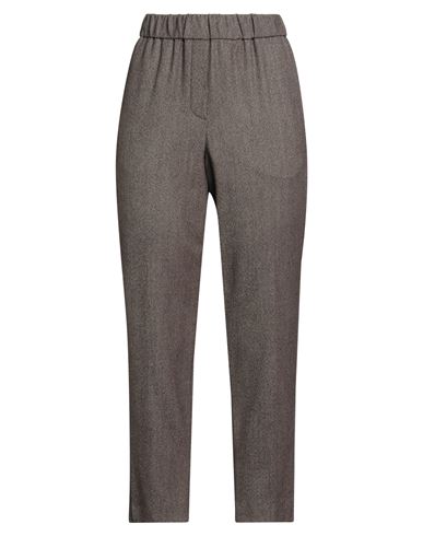 Peserico Woman Pants Khaki Size 2 Virgin Wool, Elastane In Brown