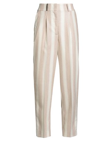 Peserico Woman Pants Beige Size 12 Virgin Wool, Polyamide, Polyester, Elastane In Multi