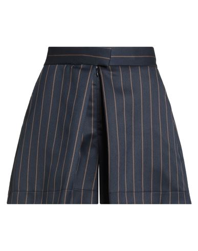Silvian Heach Woman Shorts & Bermuda Shorts Navy Size 8 Polyester, Viscose, Elastane In Blue
