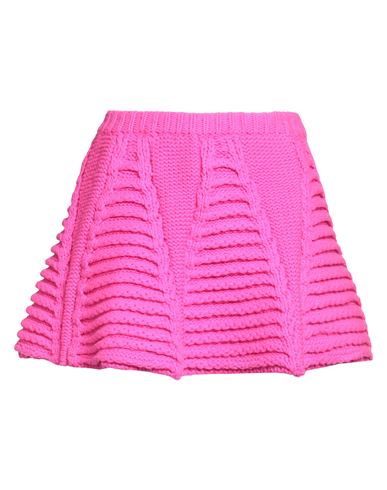 Valentino Garavani Woman Mini Skirt Fuchsia Size S Virgin Wool In Pink