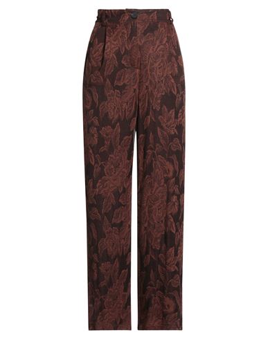 Haveone Woman Pants Brown Size M Viscose, Polyamide In Brown