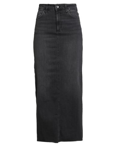 Liu •jo Woman Denim Skirt Black Size 32 Cotton, Polyester, Elastane In Black